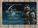 Halo Birthday Invitations Free Halo themed Personalised Birthday Invitations You Print