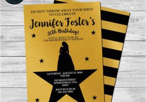 Hamilton Musical Birthday Card Party Invitations Invitations and Musicals On Pinterest