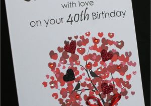 Handmade Birthday Cards for Boyfriend with Love A5 Handmade Personalised Tree Birthday Card Wife
