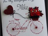Handmade Birthday Cards for Boyfriend with Love Handmade Card Greeting Personalised Bike Love Handmade