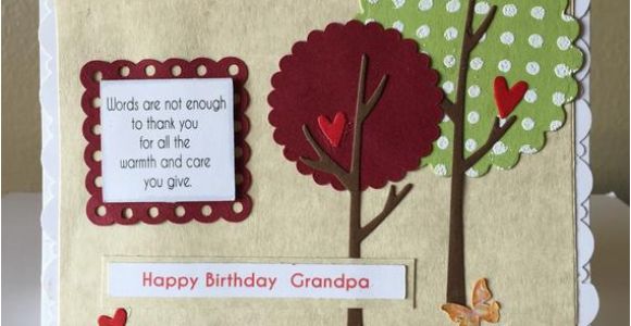 Handmade Birthday Cards for Grandfather Happy Birthday Grandpa Handmade Card Whimsical by