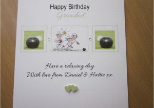 Handmade Birthday Cards for Grandfather Personalised Handmade Lawn Bowls Birthday Card Grandad