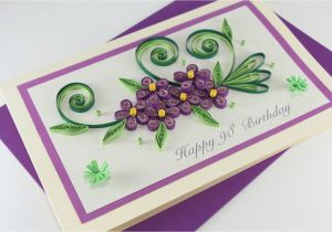 Handmade Birthday Cards for Mom From Daughter Happy 90th Birthday Card Mom Daughter Sister Nan Handmade