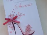 Handmade Birthday Cards for Mom From Daughter Personalised Handmade Shoe Birthday Card Mum Daughter Wife