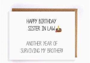 Handmade Birthday Cards for Sister In Law Funny Happy Birthday Card for Sister In Law Blank Greeting