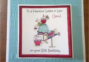Handmade Birthday Cards for Sister In Law Handmade Personalised Birthday Card Dress Bag Sister Mum