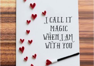 Handmade Birthday Gifts for Husband From Wife Greeting Card I Call It Magic when I Am with You Heart