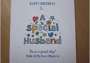 Handmade Birthday Gifts for Husband Personalised Handmade Birthday Card Husband 40th 50th