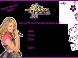 Hannah Montana Birthday Card Free Printable Birthday Invitations for Girls with Hannah