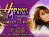 Hannah Montana Birthday Card Hannah Montana Birthday Ticket Invitation Sample Mm1
