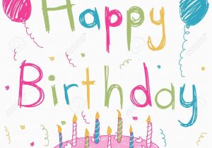 Hapoy Birthday Cards Happy Birthday Card Stock Vector Cartoon