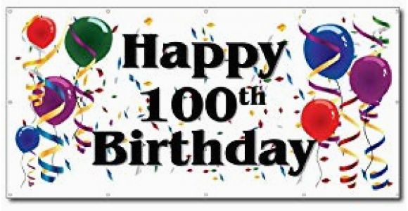 Happy 100th Birthday Banners Amazon Com Happy 100th Birthday 3 39 X 6 39 Vinyl Banner
