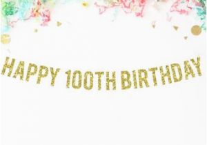 Happy 100th Birthday Banners Cheers to 80 Years Banner Birthday Party by Papersupplystation