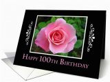 Happy 100th Birthday Quotes Happy 100th Birthday Classic Pink Rose Scrolls On Black