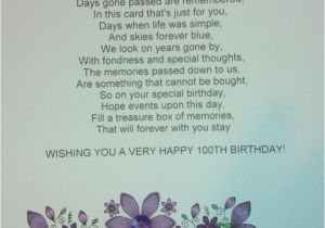 Happy 100th Birthday Quotes Special 100th Birthday Card Insert 2 Card Sentiments