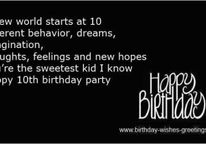 Happy 10th Birthday Quotes Happy 10th Birthday son Quotes Quotesgram