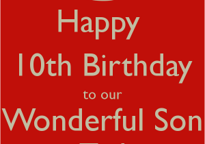 Happy 10th Birthday son Quotes Happy 10th Birthday Quotes Quotesgram