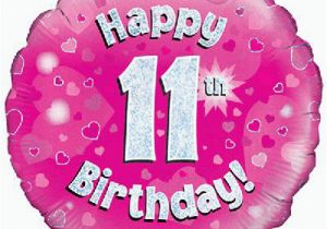 Happy 11th Birthday Girl 18 Inch Happy 11th Birthday Pink Foil Balloon Balloon Market