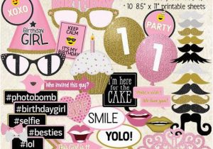 Happy 11th Birthday Girl Photo Booth Props Happy 11th Birthday Girl Printable