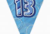 Happy 13th Birthday Banner Blue Blue Age 13 Happy 13th Birthday Party Decorations Banners