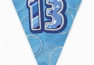 Happy 13th Birthday Banner Blue Blue Age 13 Happy 13th Birthday Party Decorations Banners