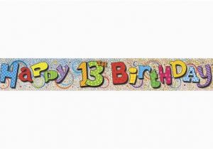 Happy 13th Birthday Banner Blue Happy 13th Birthday Banner Ideal Gifts and Parties