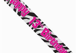 Happy 13th Birthday Banner Blue Happy 13th Birthday Girl Pink Banner Ba1027 Ebay