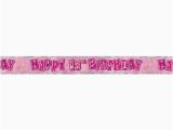 Happy 13th Birthday Banner Blue Pink Age 13 Happy 13th Birthday Party Decorations Banners