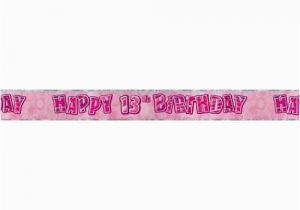 Happy 13th Birthday Banner Blue Pink Age 13 Happy 13th Birthday Party Decorations Banners
