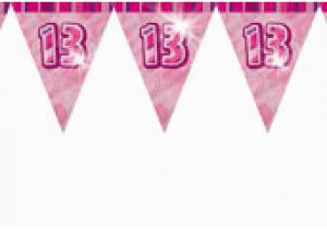 Happy 13th Birthday Banner Pink 13th Birthday Party Pink themed Supplies Party Delights