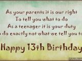 Happy 13th Birthday Quotes Funny 13th Birthday Quotes for Daughter Quotesgram