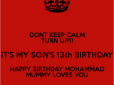 Happy 13th Birthday son Quotes Happy 13th Birthday son Quotes Quotesgram