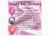 Happy 16th Birthday Daughter Quotes Daughter Poem 16th Birthday Notepad Daughter Poemskk