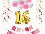 Happy 16th Birthday son Banner Sweet Girl 16th Birthday Party Decoration Kit Happy