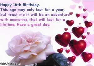 Happy 16th Birthday son Quotes 16th Birthday Quotes for Birthday Quotesgram