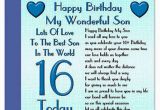 Happy 16th Birthday to My son Quotes Sixteen Birthday Wishes for son Wishes Greetings