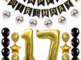 Happy 17th Birthday Banners Amazon Com 17th Birthday Decorations Party Supplies Happy