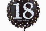 Happy 18th Birthday Balloon Banner 18th Happy Birthday Foil Balloon Black Silver Gold Party