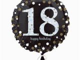 Happy 18th Birthday Balloon Banner 18th Happy Birthday Foil Balloon Black Silver Gold Party