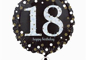 Happy 18th Birthday Balloon Banner 18th Happy Birthday Foil Balloon Black Silver Gold Party