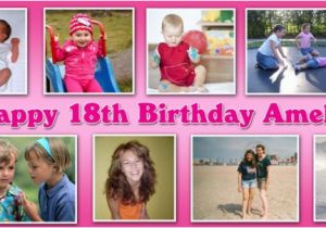 Happy 18th Birthday Banner Free Personalised Birthday Banners with Photographs