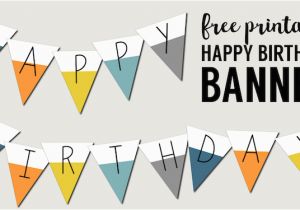 Happy 18th Birthday Banner Printable Free Printable Happy Birthday Banner Paper Trail Design