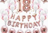 Happy 18th Birthday Banner Rose Gold 18th Birthday Party Decorations Amazon Com