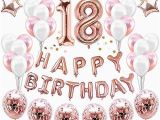 Happy 18th Birthday Banner Rose Gold 18th Birthday Party Decorations Amazon Com