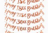 Happy 18th Birthday Banner Rose Gold Rose Gold Birthday Etsy