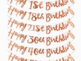 Happy 18th Birthday Banner Rose Gold Rose Gold Birthday Etsy