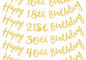 Happy 18th Birthday Banner Rose Gold Rose Gold Gold Silver 18 21st 30 40 50 60 70 Happy