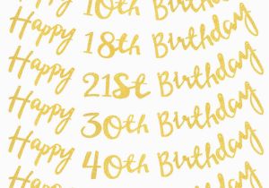 Happy 18th Birthday Banner Rose Gold Rose Gold Gold Silver 18 21st 30 40 50 60 70 Happy