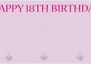 Happy 18th Birthday Facebook Banner 18th Pink Birthday Cake Personalised Banner Partyrama Co Uk