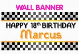 Happy 18th Birthday Facebook Banner Happy 18th Birthday Banner Personalized Party Race Car
